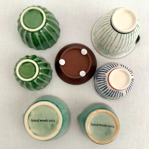 Handpainted Ceramic Measuring Cups Set Mix and Match Styles Set Rustic Cottage - Picture 6 of 14